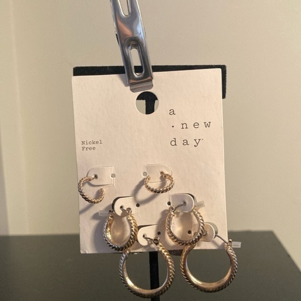 A New Day Gold Modern Hoop Earrings